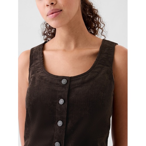 갭 Gap Corduroy Button Mini Dress