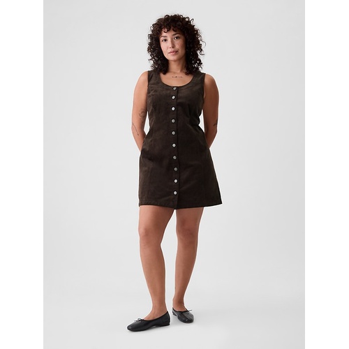 갭 Gap Corduroy Button Mini Dress