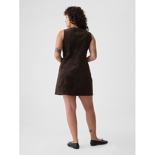갭 Gap Corduroy Button Mini Dress