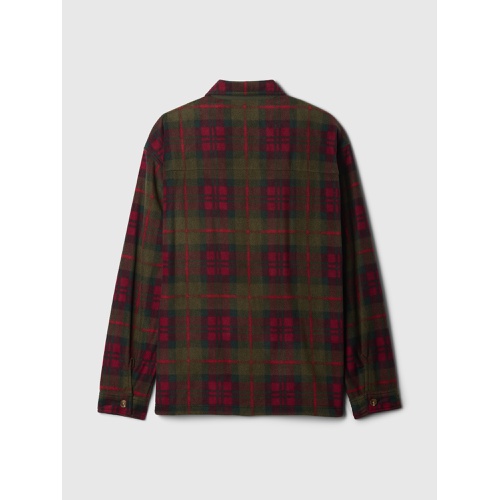 갭 Plaid Shirt Jacket