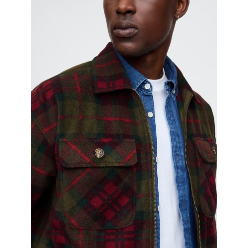 갭 Plaid Shirt Jacket