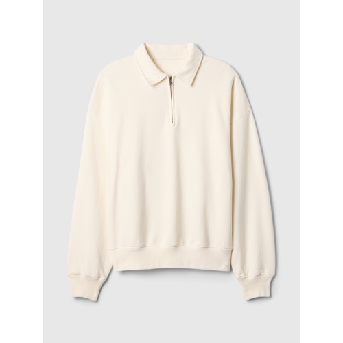 갭 Heavyweight Quarter-Zip Polo Sweatshirt