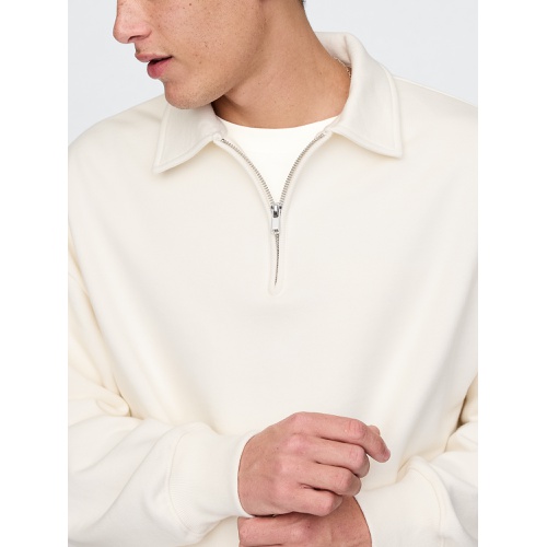 갭 Heavyweight Quarter-Zip Polo Sweatshirt