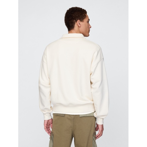 갭 Heavyweight Quarter-Zip Polo Sweatshirt