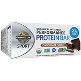 Garden of Life Sport Protein Bars, Organic Plant Based High Protein Bars - Chocolate Fudge, 20g Pure Protein per Bar, 3.5g BCAAs, 10g Fiber, Vegan, Organic, Non-GMO, Gluten Free, 1