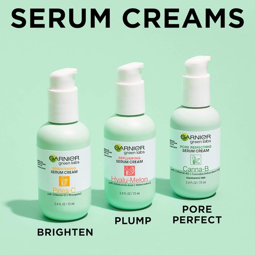  Garnier SkinActive Green Labs Canna-B Pore Perfecting Serum Cream, Fragrance Free, Green Labs CannaB Serum Cream, unscented, 1 Fl Oz