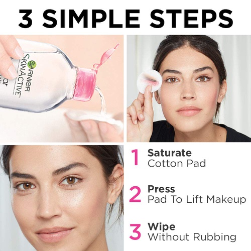  Garnier SkinActive Micellar Cleansing Water, For All Skin Types, 13.5 fl oz + Micellar Cleansing Water, For Waterproof Makeup, 3.4 fl oz