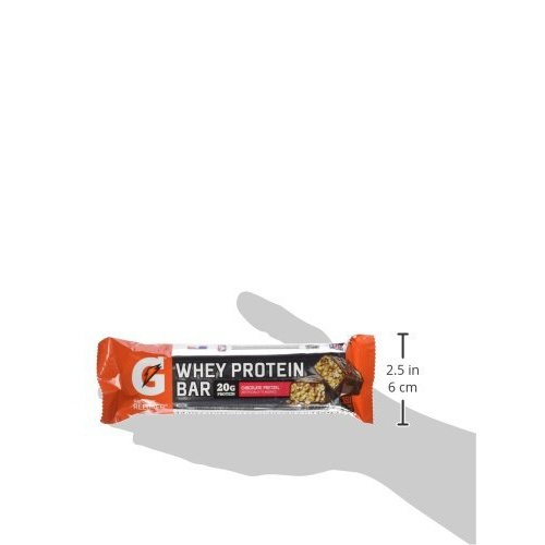  Gatorade Whey Protein Bars, Cookies & Creme, 2.8 oz bars (Pack of 12, 20g of protein per bar)