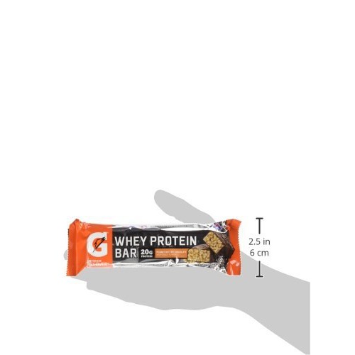  Gatorade Whey Protein Bars, Cookies & Creme, 2.8 oz bars (Pack of 12, 20g of protein per bar)