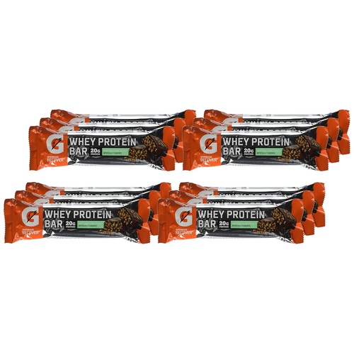  Gatorade Whey Protein Bars, Cookies & Creme, 2.8 oz bars (Pack of 12, 20g of protein per bar)