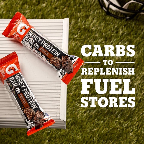  Gatorade Whey Protein Bars, Cookies & Creme, 2.8 oz bars (Pack of 12, 20g of protein per bar)