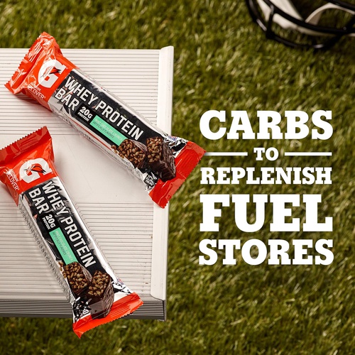  Gatorade Whey Protein Bars, Cookies & Creme, 2.8 oz bars (Pack of 12, 20g of protein per bar)