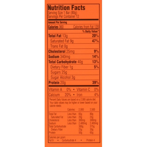  Gatorade Whey Protein Bars, Chocolate Caramel, 2.8 oz bars (Pack of 12, 20g of protein per bar)