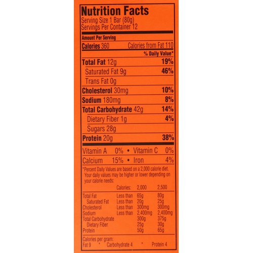  Gatorade Whey Protein Bars, Chocolate Caramel, 2.8 oz bars (Pack of 12, 20g of protein per bar)