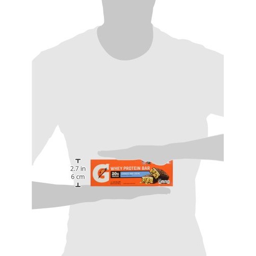  Gatorade Whey Protein Bars, Chocolate Pretzel, 2.8 oz bars (Pack of 12, 20g of protein per bar)