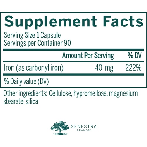  Genestra Brands Iron Mineral Supplement 90 Capsules