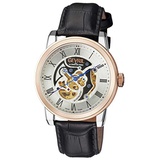 Gevril Mens Vanderbilt Swiss-Automatic Watch with Leather Calfskin Strap, Black, 22 (Model: 2694)