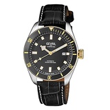 Gevril Men Yorkville Automatic Watch with Stainless Steel Strap, Black, 20 (Model: 48608.1)