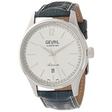 Gevril Mens Stainless Steel Automatic Watch with Italian Leather Strap, Blue, 20 (Model: 4250A-L2)