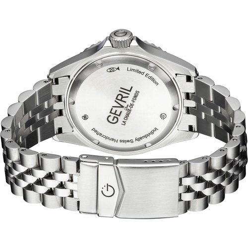  Gevril Mens Automatic Watch with 316L Stainless Steel Strap, Silver, 20 (Model: 4851B)