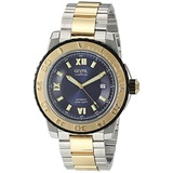 Gevril Mens Seacloud Automatic Self Winder Watch with Stainless Steel Strap, Gold, 22 (Model: 3125B)