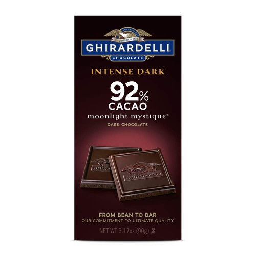  Ghirardelli Intense Dark Chocolate Bar - 92% Cacao  Dark chocolate with fruit-forward and earthy notes  12 bars