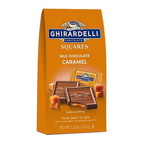  Ghirardelli Milk & Caramel Filled Squares Bag, 5.32 Ounce (Pack of 6)