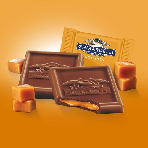  Ghirardelli Milk & Caramel Filled Squares Bag, 5.32 Ounce (Pack of 6)