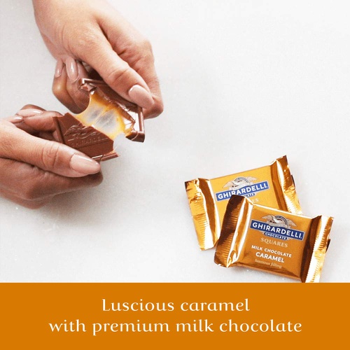  Ghirardelli Milk and Caramel Squares XL Bag, Milk Chocolate Caramel, 15.96 Oz