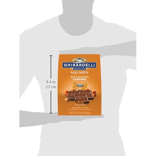  Ghirardelli Milk and Caramel Squares XL Bag, Milk Chocolate Caramel, 15.96 Oz