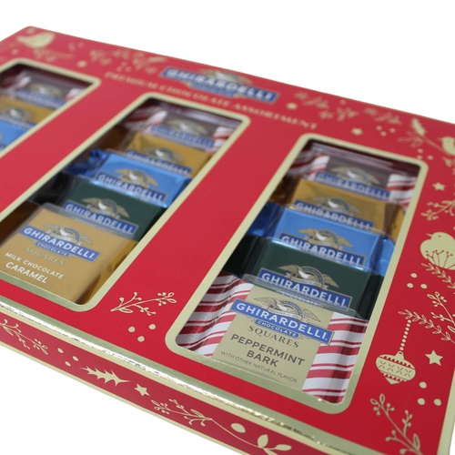  Ghirardelli Ultimate Collection Chocolate Squares Assortment Box, Holiday Edition Gift Set, 15 Pieces