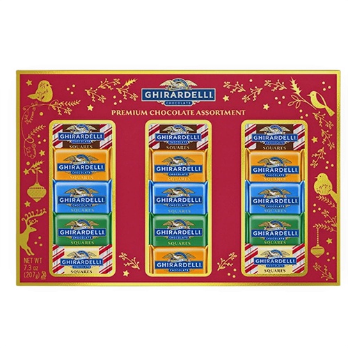  Ghirardelli Ultimate Collection Chocolate Squares Assortment Box, Holiday Edition Gift Set, 15 Pieces