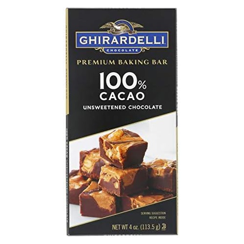  Ghirardelli 100% Cacao Unsweetened Chocolate Baking Bar Case Pack