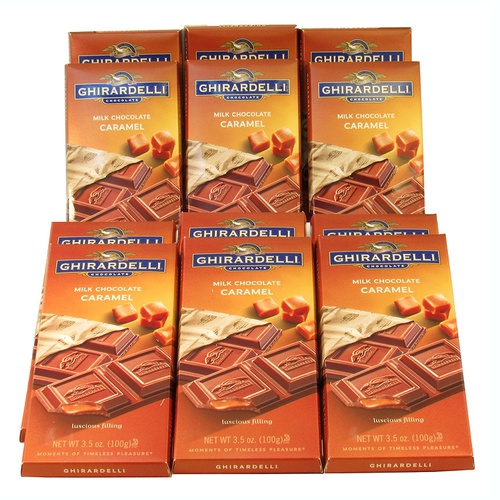  Ghirardelli Chocolate Milk & Caramel Filled Chocolate Bar - Pack of 12