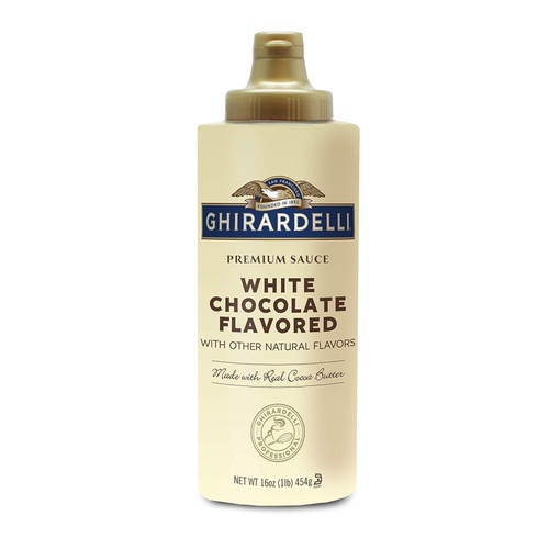  Ghirardelli White Chocolate Flavored Sauce Squeeze Bottle, White Chocolate Flavored Sauce, 16 Oz