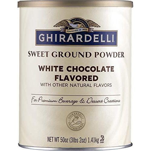  Ghirardelli Chocolate Sweet Ground White Chocolate Flavor Beverage Mix, 50 Ounce Canister