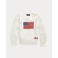 Flag Cotton Crewneck Sweater