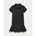 Cotton Mesh Polo Dress