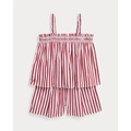 Striped Cotton Poplin Top & Short Set