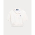 Stretch Mesh Boxy Polo Shirt