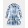 Gingham Cotton Madras Shirtdress