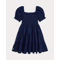 Smocked Cotton Jersey Dress