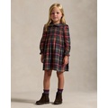 Plaid Hand-Smocked Cotton Twill Dress