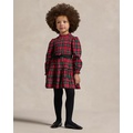 Plaid Smocked Cotton Jersey Dress