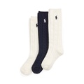 Cable-Knit Knee-High Sock 3-Pack