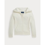 Mini-Cable Cotton Full-Zip Hoodie