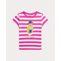 Striped Polo Bear Cotton Jersey Tee