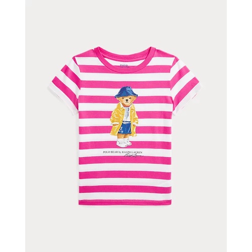 폴로 랄프로렌 Striped Polo Bear Cotton Jersey Tee