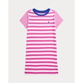 Striped Cotton Jersey Tee Dress