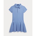 Stretch Mesh Polo Dress